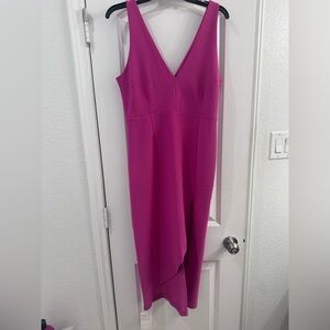 Abercrombie & Fitch Vibrant Pink Midi Dress